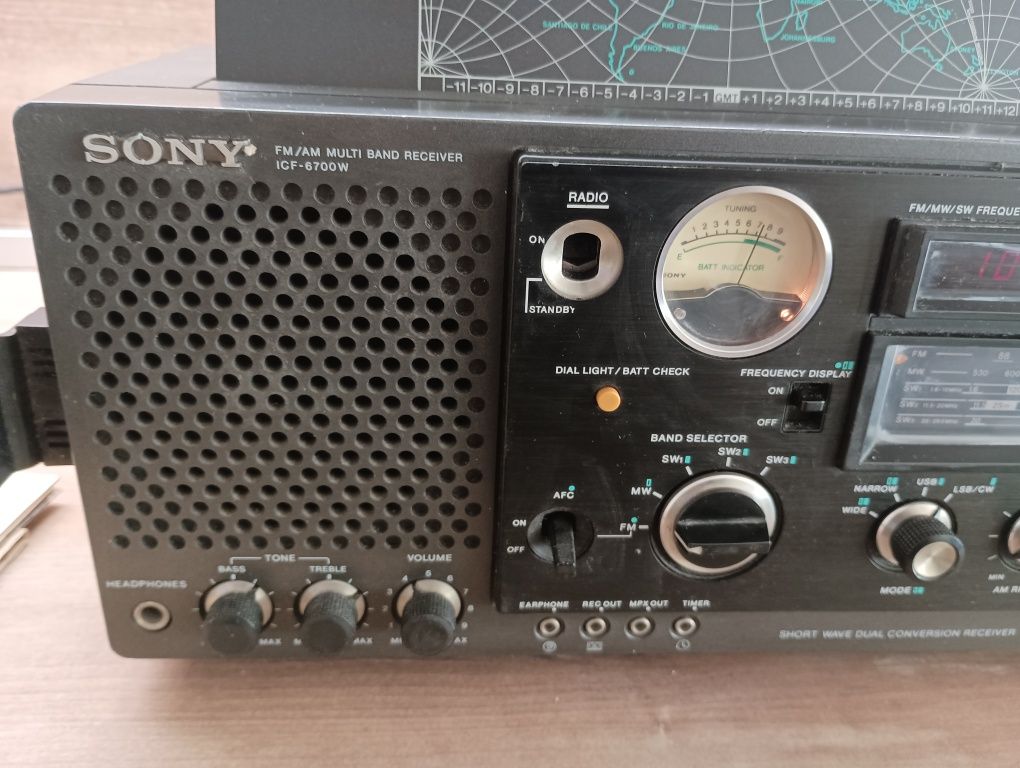 Sony fm/mw/sw 5band receiver model icf-6700w