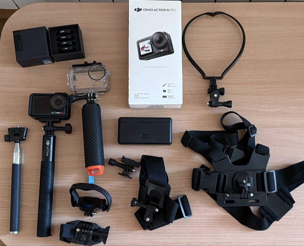 Dji action pro 5 +флешка 128гб+набор