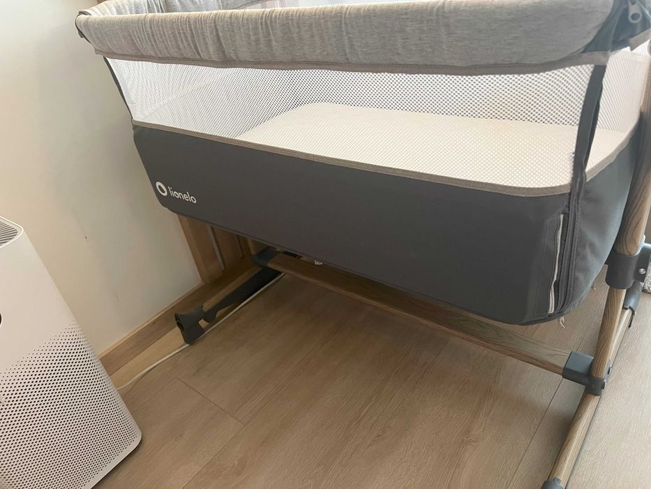 Детска кошара Co-Sleeper с люлка Lionelo Leonie, Grey Sand