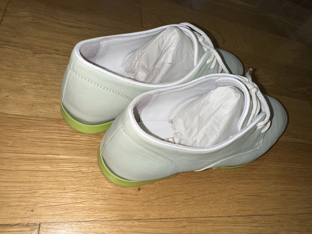Pantofi balerini DASHA verde menta nr.38 piele naturală