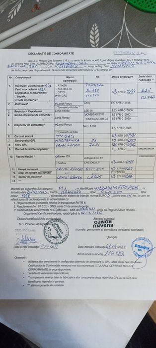 instalație gpl auto