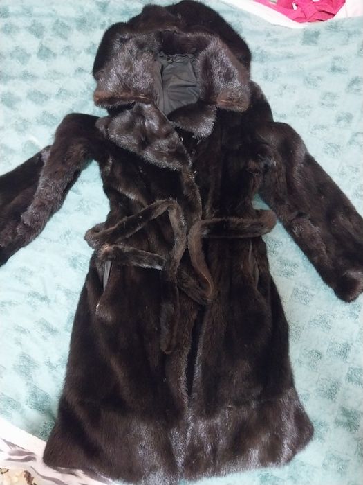 Норковая шуба ниже колен