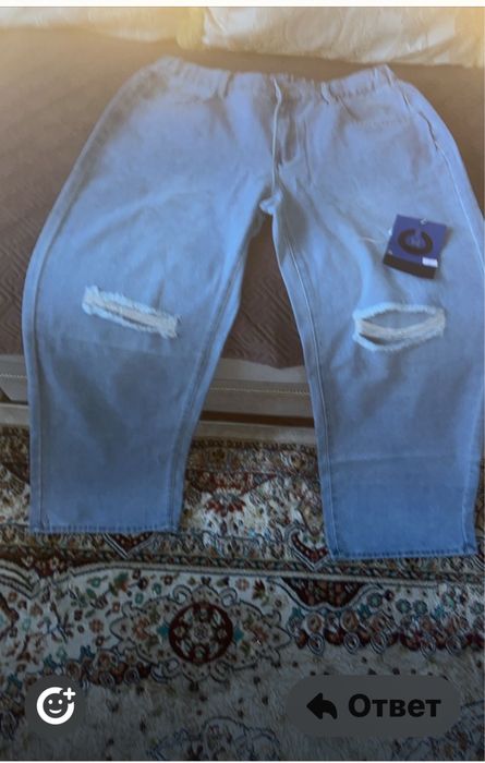 Продам джинсовые брюки, новые, 48 р.