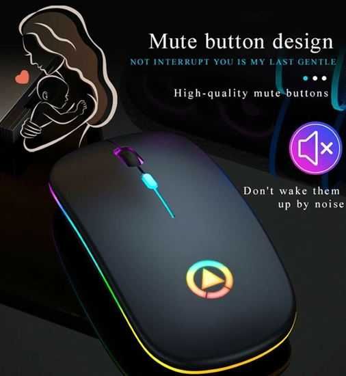 A2 RGB безжична мишка Компютърна мишка мишка за компютър с bluetooth