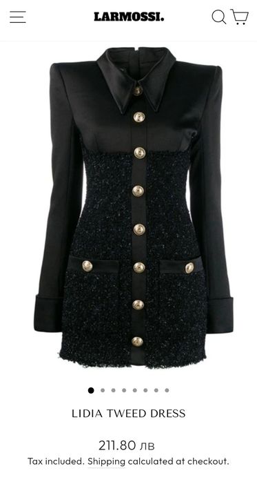 Есенно зимна,къса,черна официална рокля