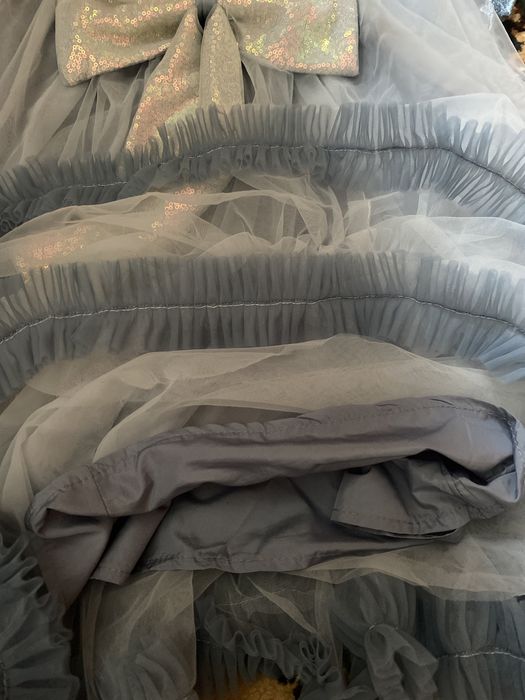 Rochiță albastră bufantă cu paiete