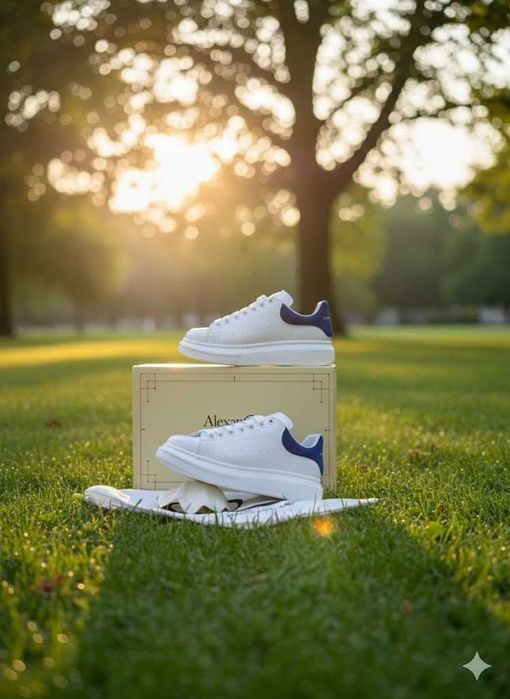 Adidasi Alexander Mc Q u e e n Albastru Catifea