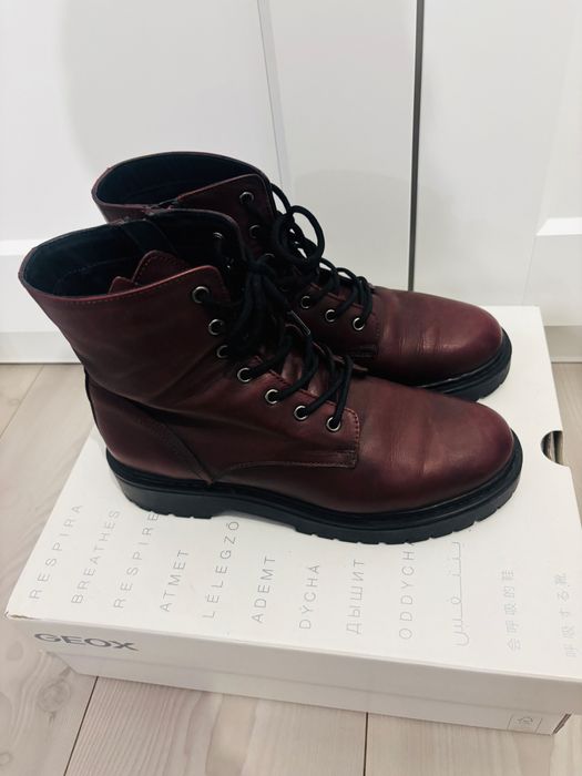 Ghete Geox piele bordeaux
