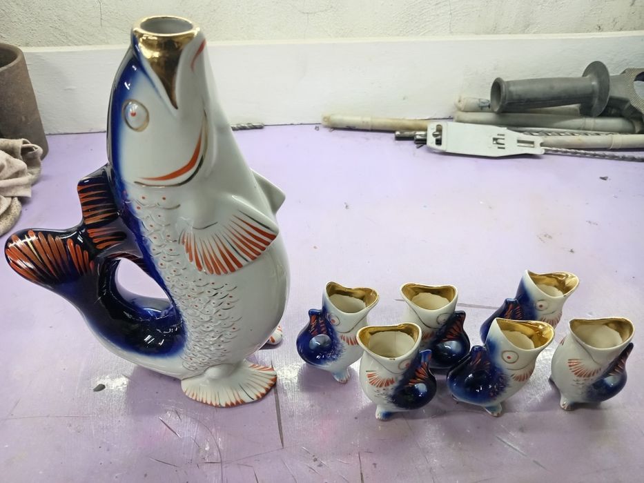 Сервиз рыбки и ракушка