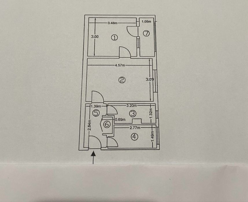 Apartament 2 camere , centrala pe gaz