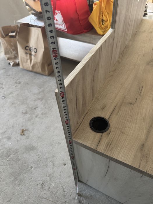 ТВ шкаф Momax, бял дъб