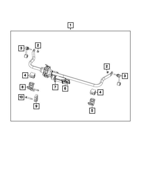 Sway Bara stabilizatoare fata decuplabila Jeep Wrangler JK JKU Rubicon