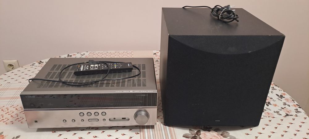 Ресивър и суббуфер Yamaha