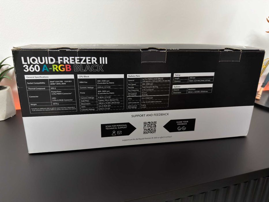 Cooler ARCTIC Liquid Freezer III 360 A-RGB