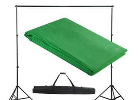 Set trepied pentru greenscreen, suport 2 x 3m cu pânză inclusă