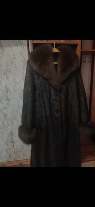 Шуба нутрия коричневый цвет, производство Турция