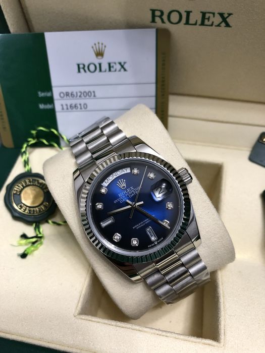 Ceas rolex day-date blue dial 36,mm lady
