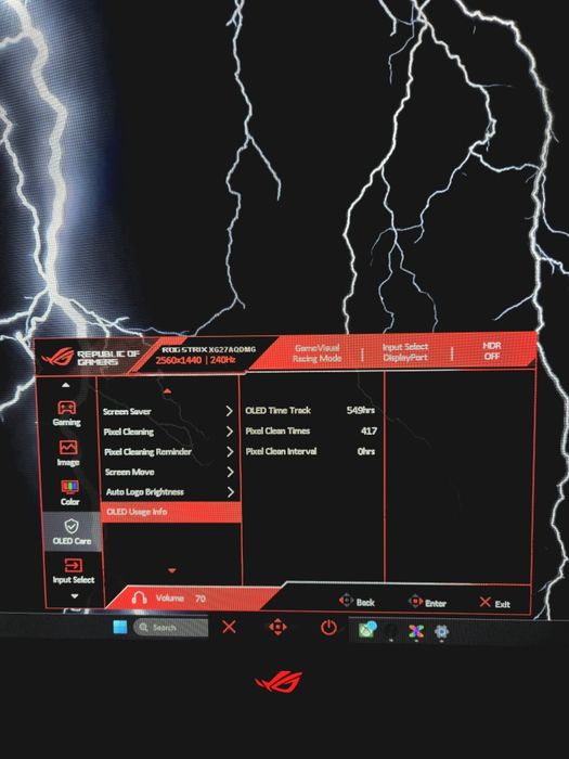 Asus rog strix 240hz, oled, 0.03ms.