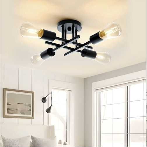 Lustra model indistrial cu 4 becuri