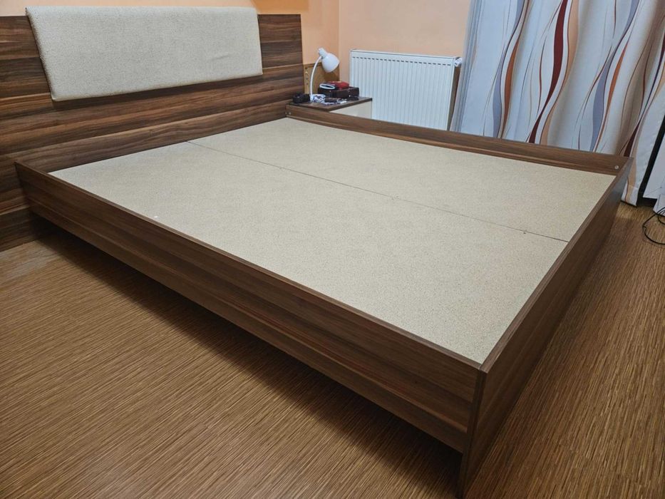 Комплект: Легло 160х200 (без матрак), 2 нощни шкафчета и скрин