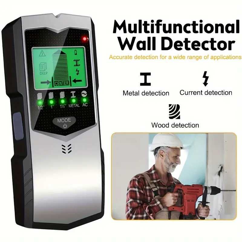 Detector 5-in-1 Scaner de Perete Localizare Cabluri Electrice Metale