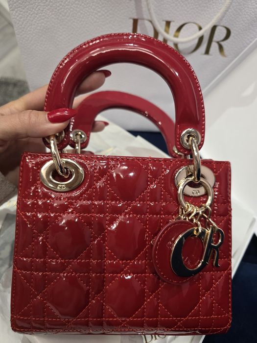 Dior lady bag red