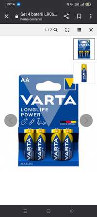 Baterii VARTA foarte ieftine  4 lei set a câte patru bucăți