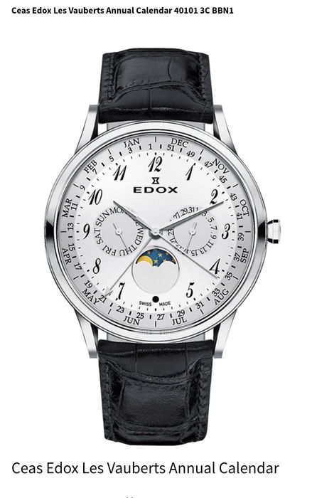 Ceas Edox Les Vauberts Annual Calendar