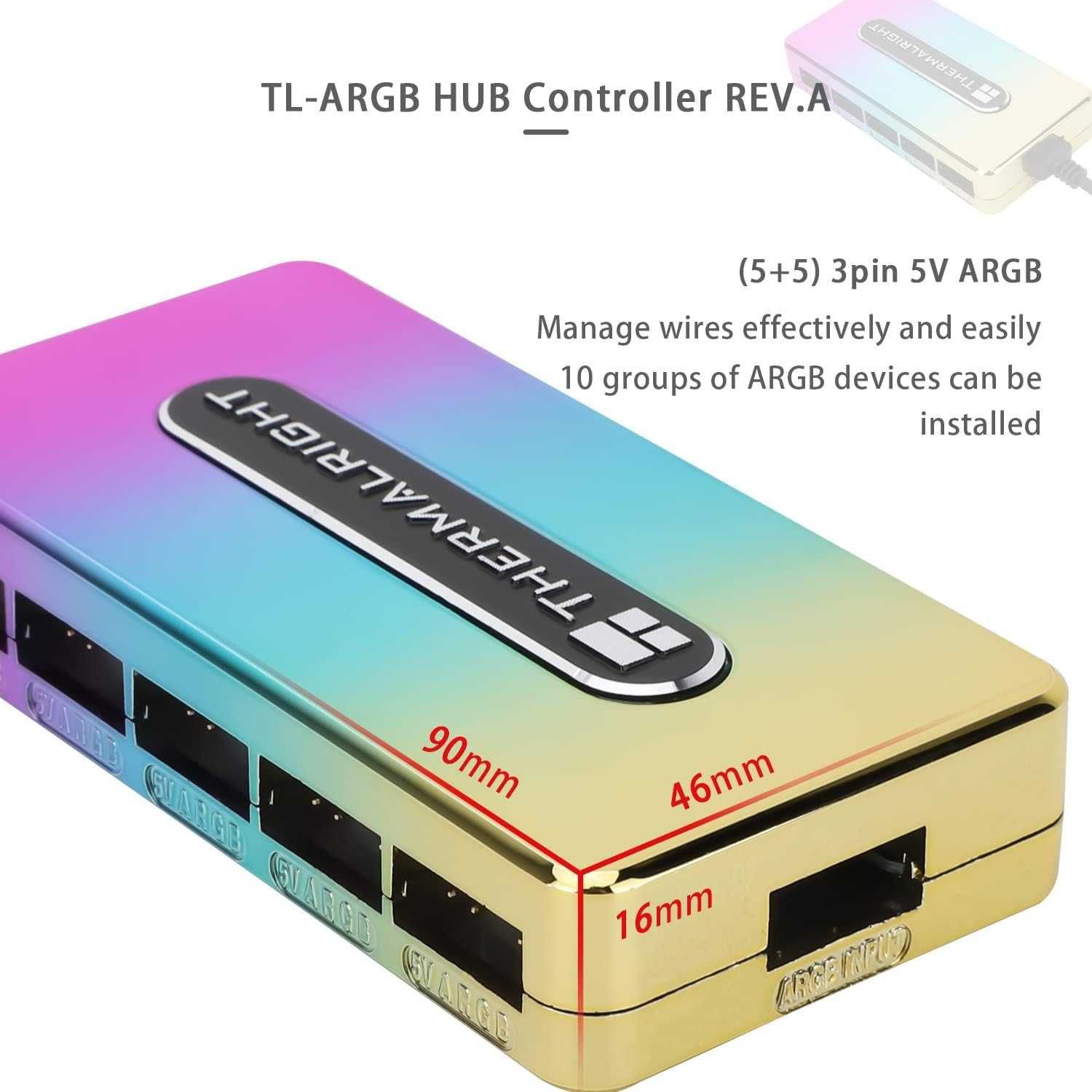 Controler HUB ventilator Thermalright TL-ARGB Suport 8 port 3 pin 5V