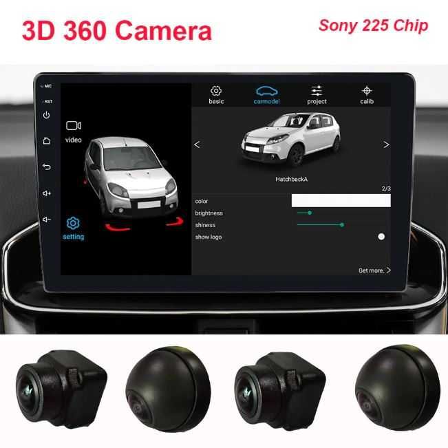 Set 4 Camere Panoramice 360° -1080P /AHD, pentru mașinile cu Android