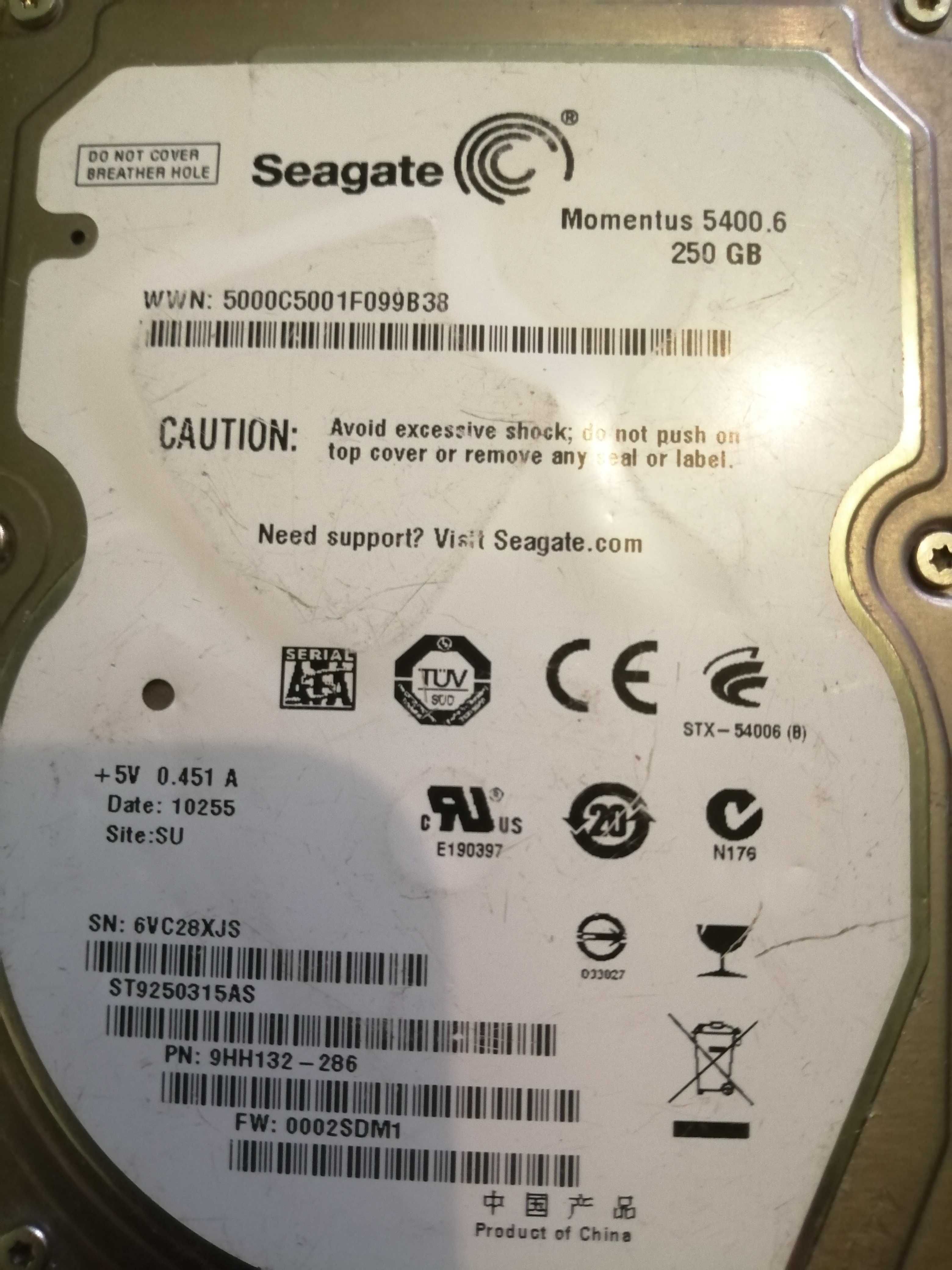 HDD Hard Laptop Seagate Momentus ST9250315AS, 250GB DEFECT 10 Lei