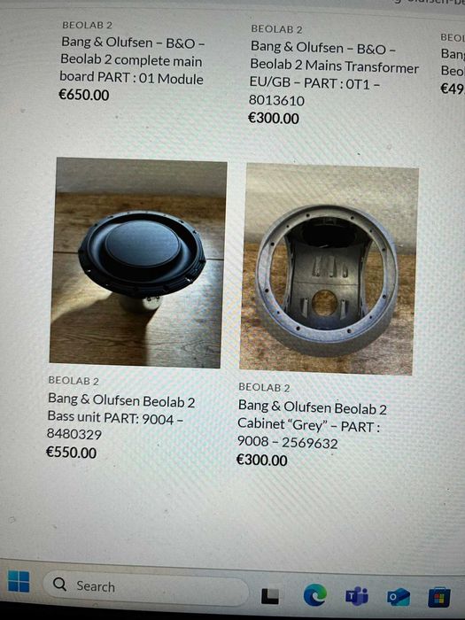 Vand difuzor subwoofer B&O inalta calitate impreuna cu 2 reflectoare