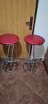 2 scaune de bar/bucatarie chromate