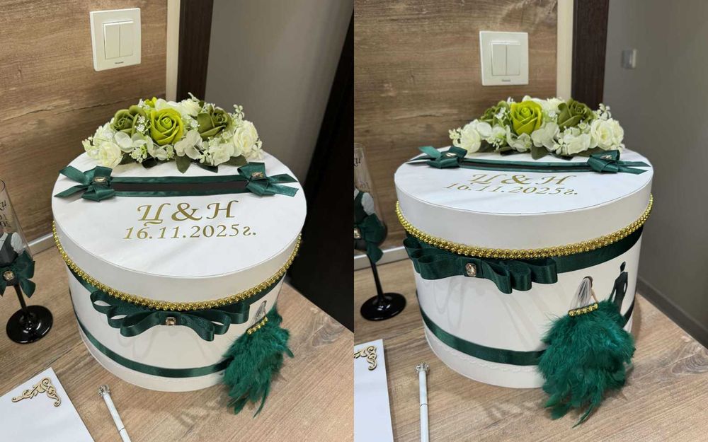 Персонализирана кутия за пари за сватба бал кръщение рожден ден юбилей