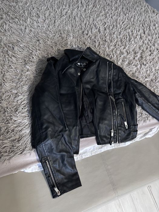 Черно кожено яке на Fei Fa fashion