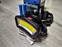 Lanterna Frontala POWER LIGHT MMC-116 Led COB Lumina Alba Rosie