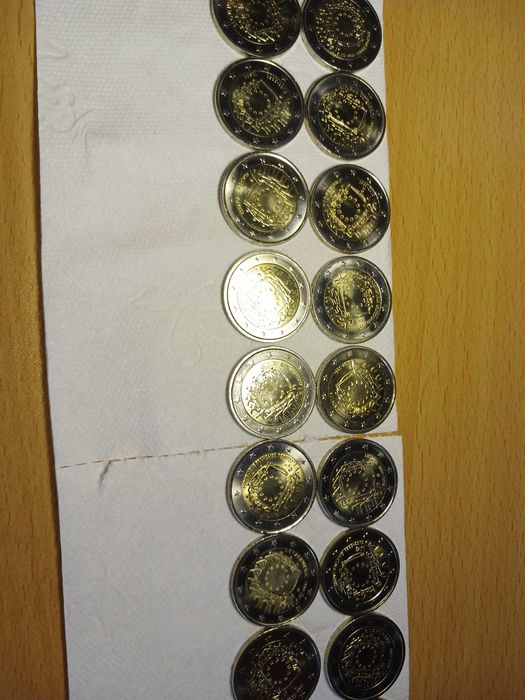 Сет от 18 две еврови евро монети 2015г възпоменателни!