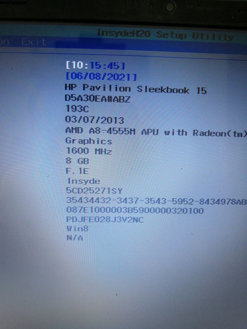 Placa de baza HP Pavilion Sleekbook 15 - AMD A8