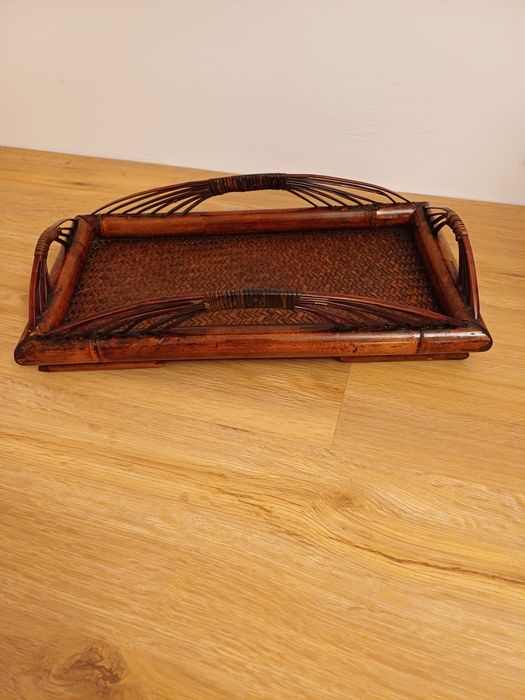 Accesoriu decorațiune vintage colectie bambus răchită Franța 1940