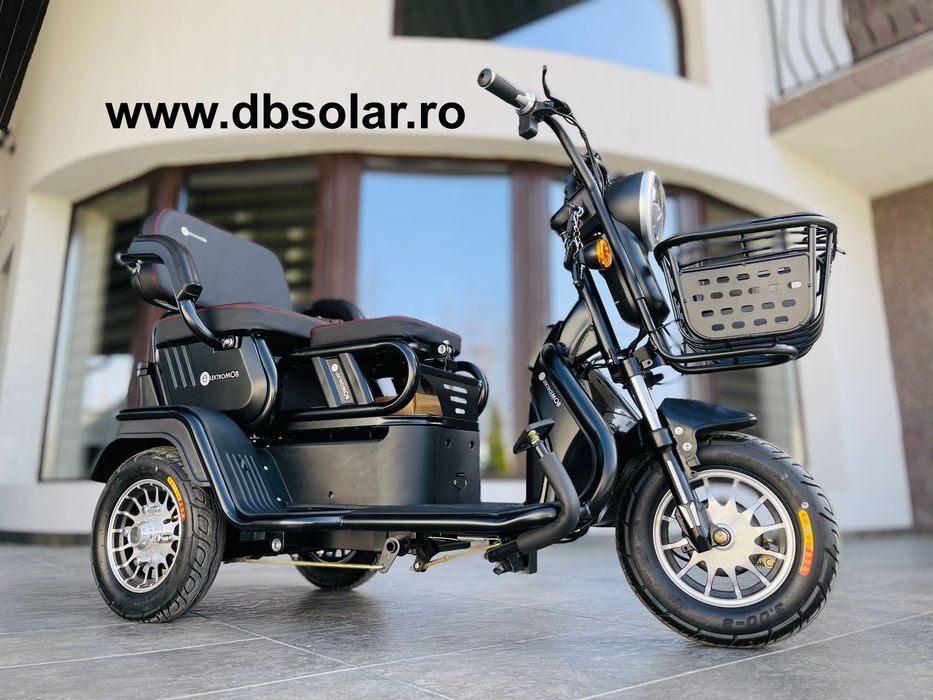 Tricicleta Electrica cu 2 Locuri Baterie 20Ah Scuter Triciclu 650W ‼️