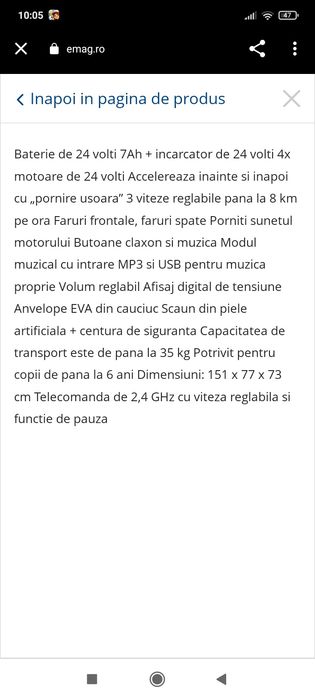 Mașină electrică mare