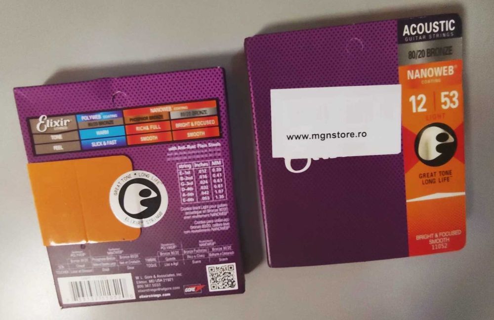 Elixir set corzi chitară acustică 80/20 Bronz - Transport gratuit