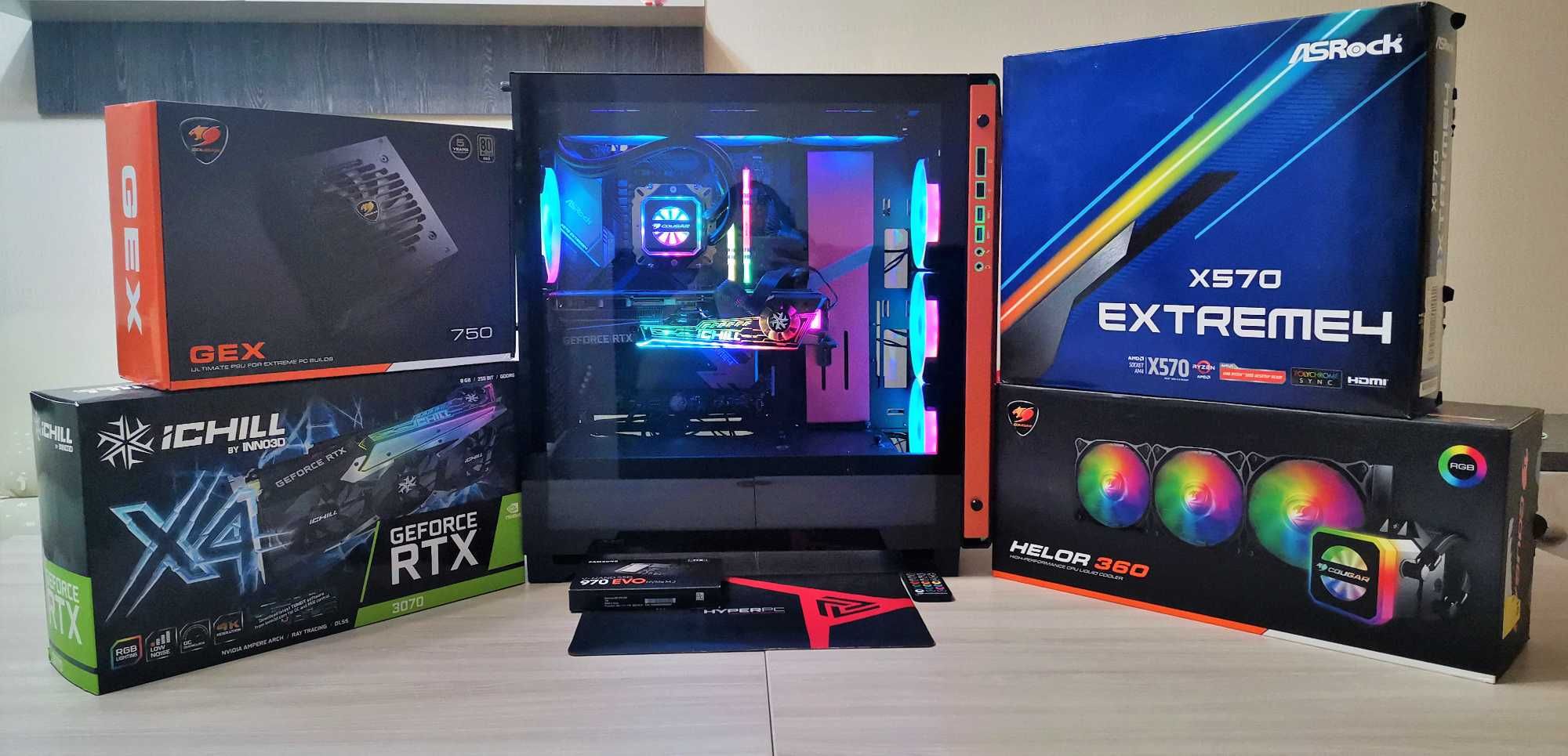 Кастомный блок ПК (RTX 3070 INNO3D X4, Ryzen 5 5600x, 16 GB RAM)