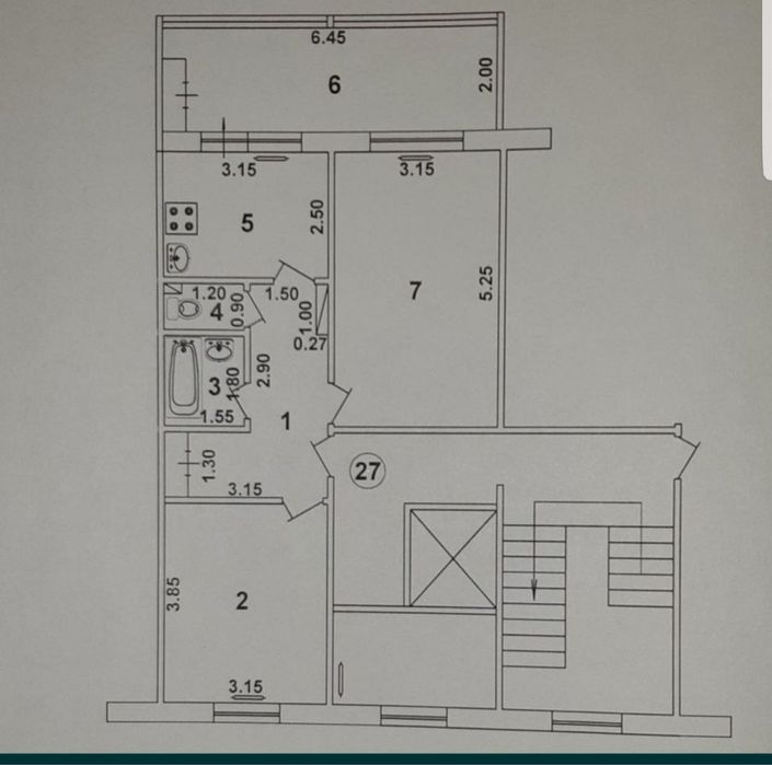 Продаю квартиру в Яшнабадском районе Тузел-2. 2х комнатная 65 м2