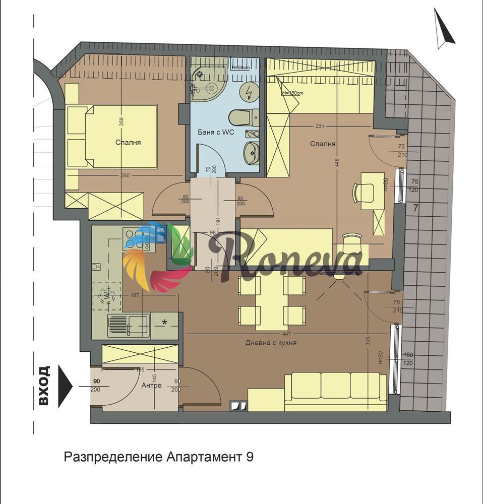 3-стаен в Варна-Аспарухово площ 68 цена 71600