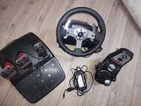 Logitech g25 + педали + скоростен лост