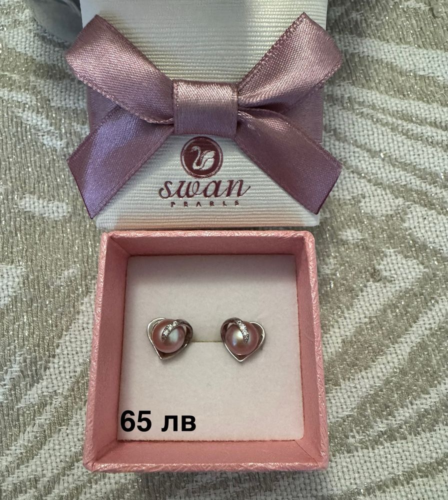 Бижута, колие, обеци, сребро, перли, swarovski, morellato