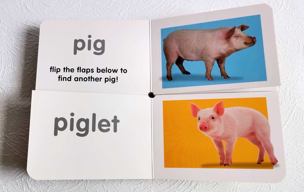 Carte copii ferma Board book Flip Flaps Farm Chez Picthall engleza