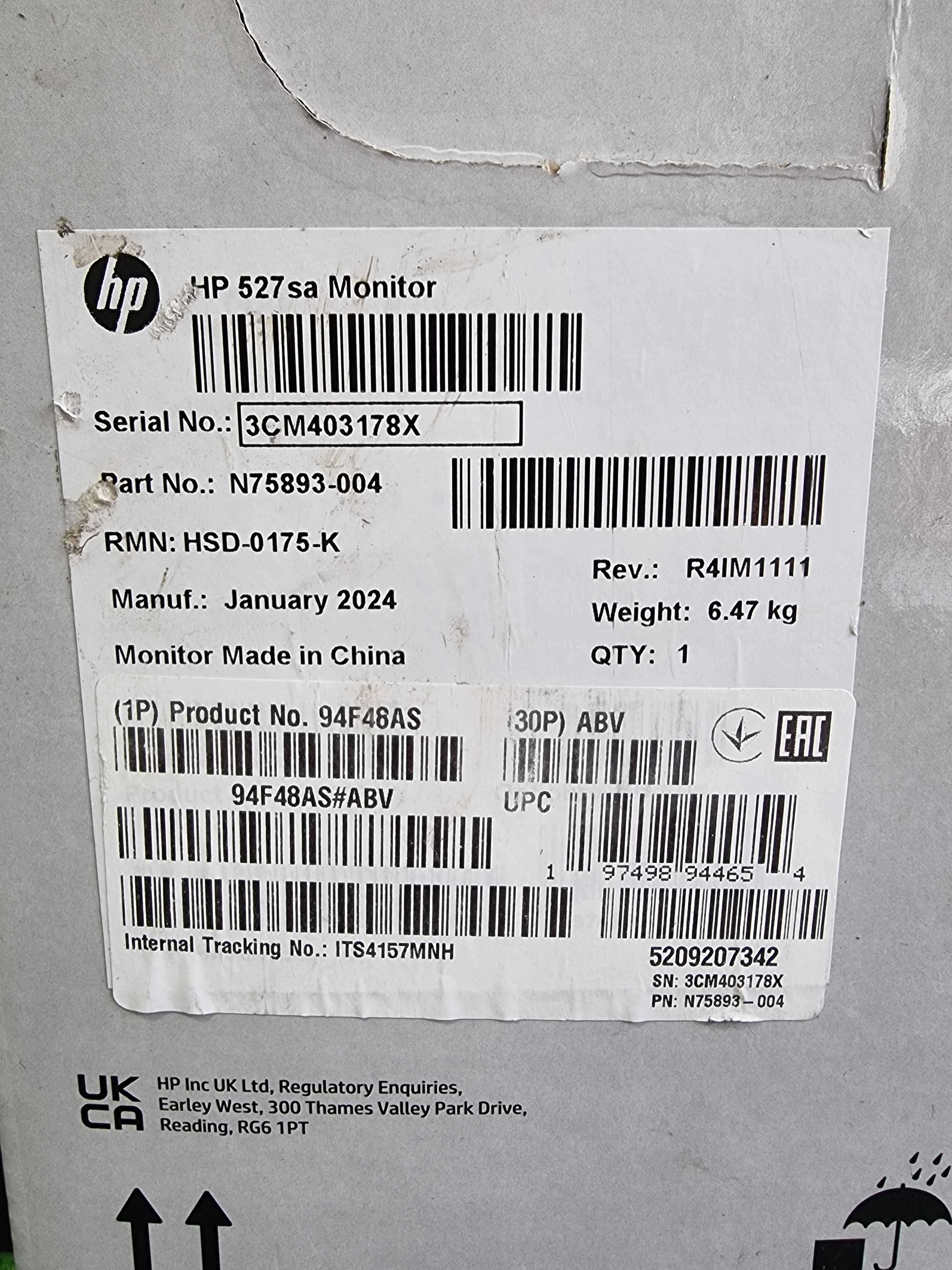 Monitor HP Series 5 527sa - SIGILAT - KLI Amanet