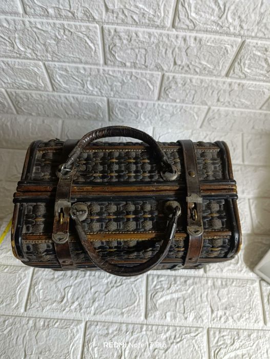 Старинно железопътен куфар сандък